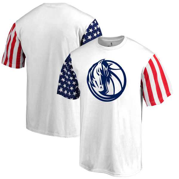 Men's Dallas Mavericks Fanatics Branded Stars & Stripes T-Shirt White FengYun,We sell and wholesale Men's Dallas Mavericks Fanatics Branded Stars & Stripes T-Shirt White FengYun on line form chian!